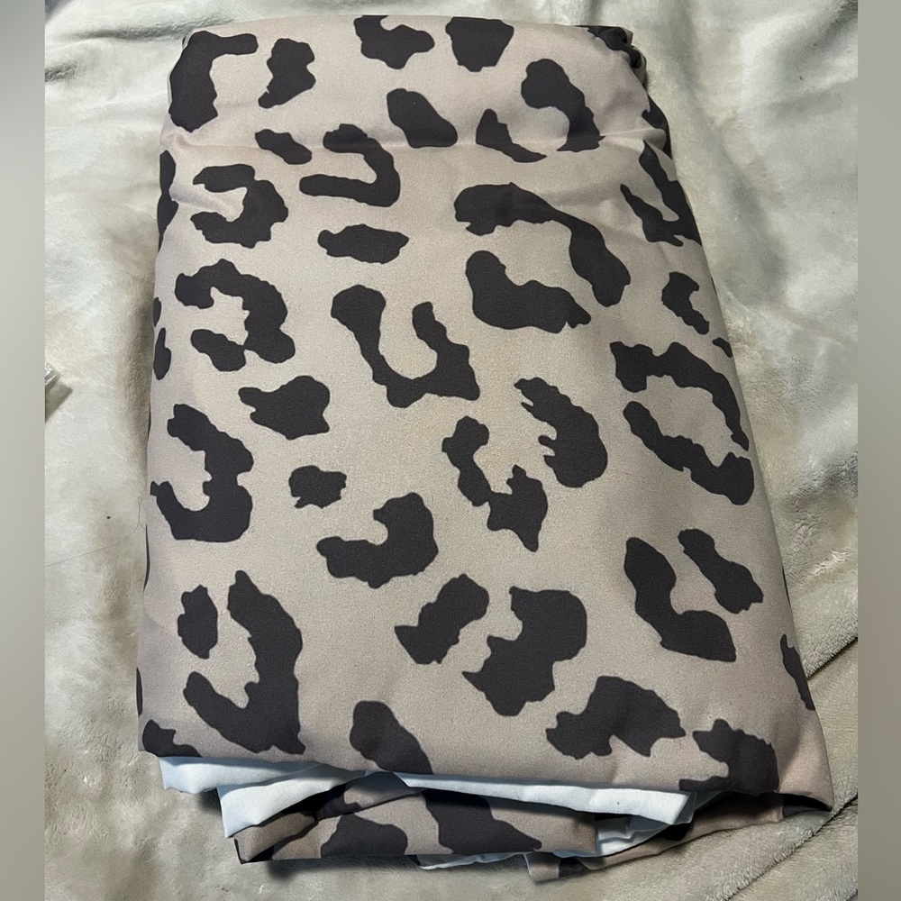 Kavka Designs tan cheetah print twin duvet cover and two sham set